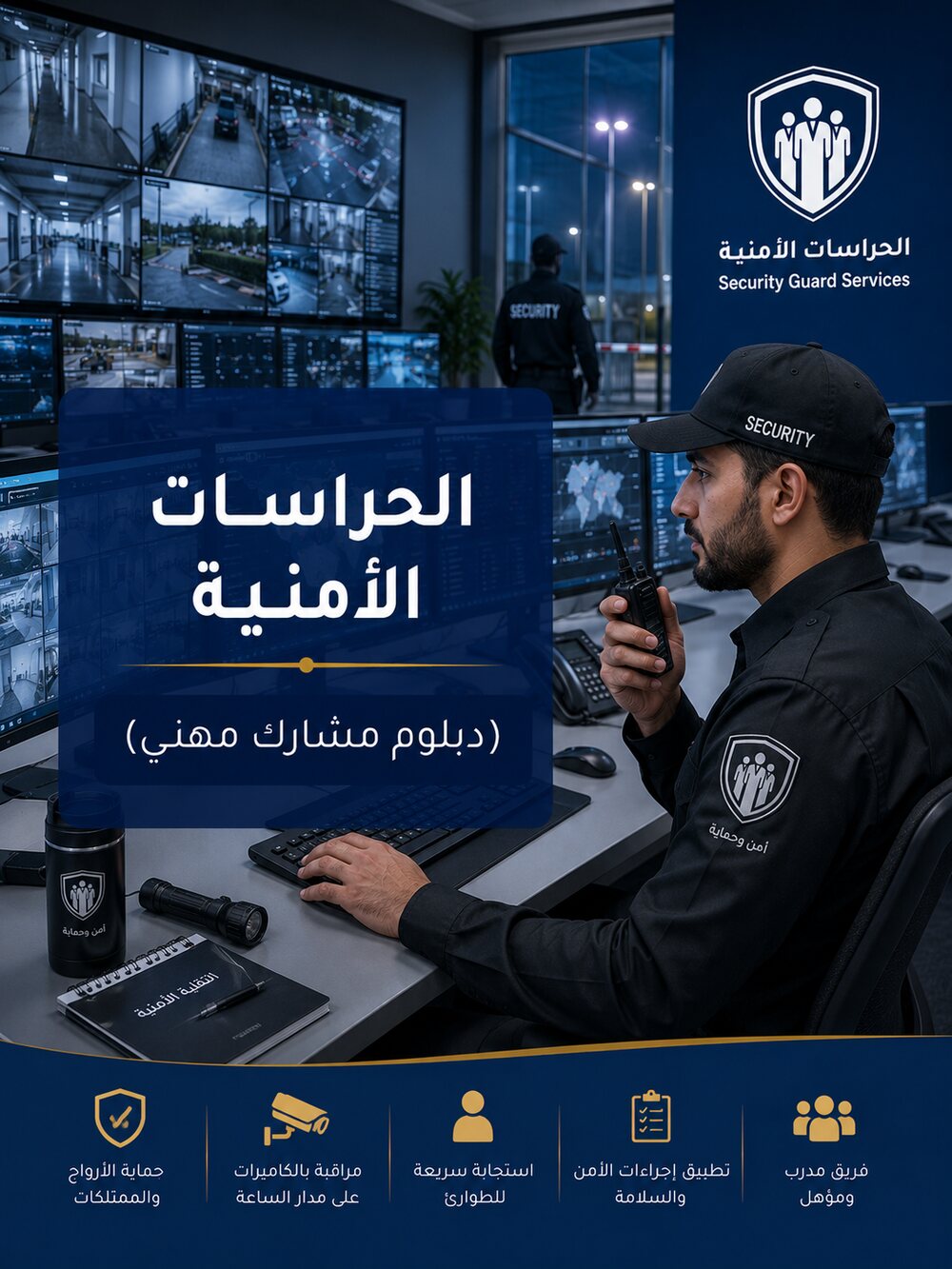 الحراسات الأمنية (دبلوم مشارك مهني)